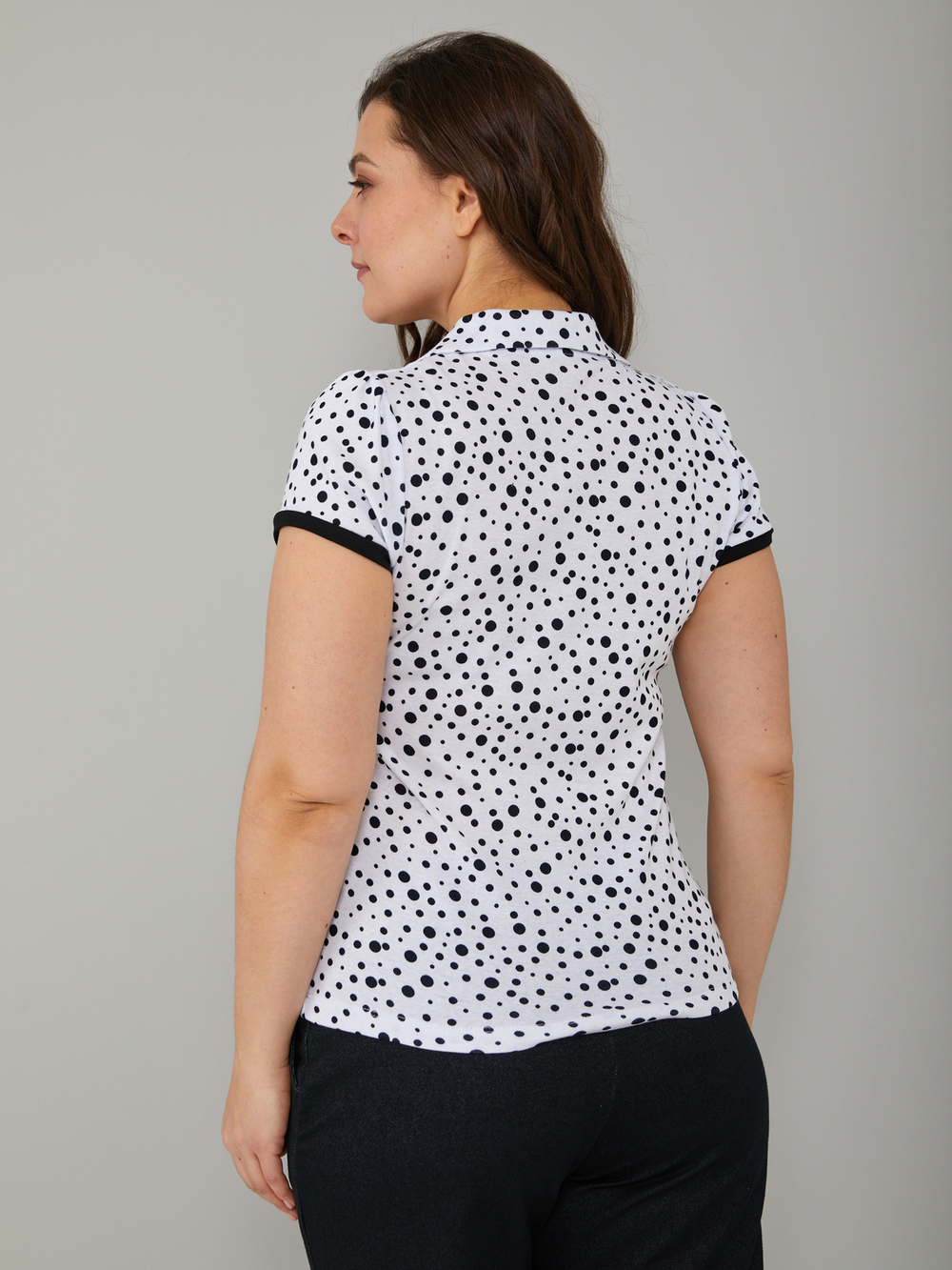 Блузка БЛ-115/белыйгорох