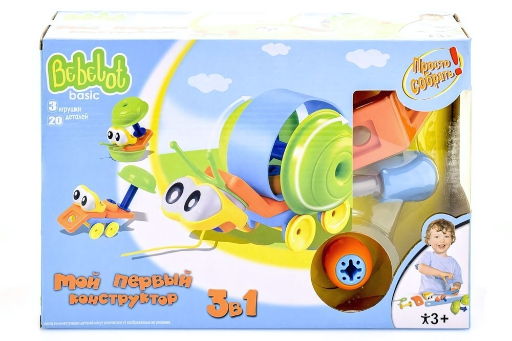 Мой первый конструктор Bebelot basic 3 в1 - Улитка