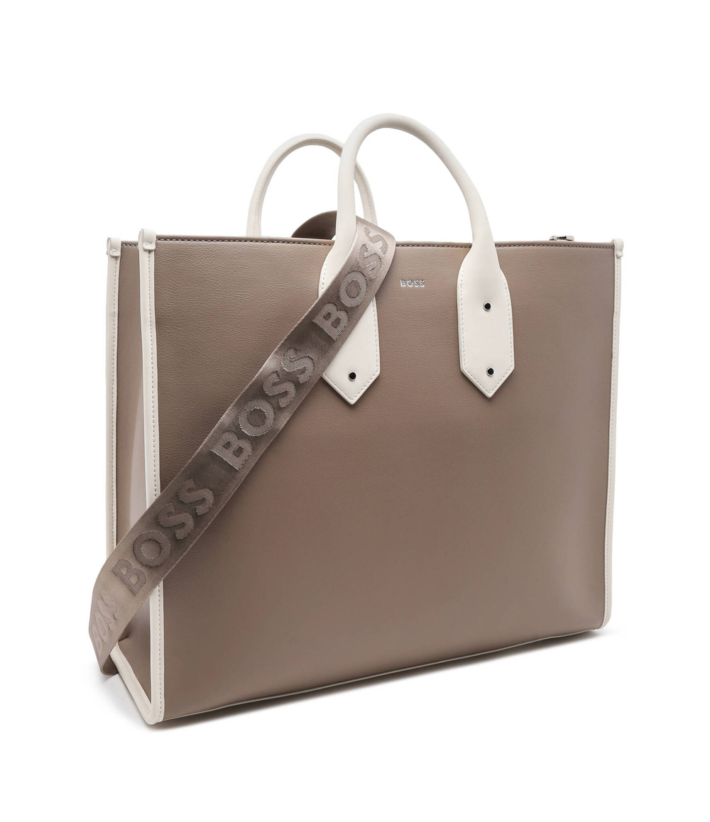 Сумка-трапеция Sandy Tote BOSS BLACK - нюд(50504183)