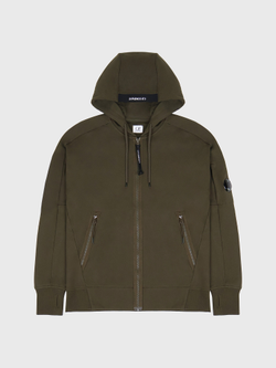 Худи на молнии C.P. Company Diagonal Raised Fleece Ivy Green