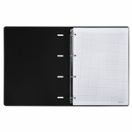 Тетрадь на кольцах БОЛЬШАЯ А4 (240х310 мм) 120 л. под кожу BRAUBERG VISTA Black (2 штуки в упаковке)