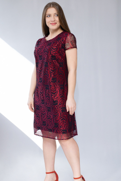 Платье женское 1503ог, красный #226К051503ог