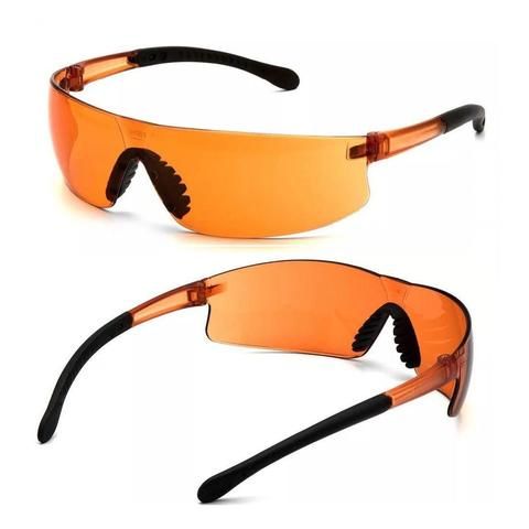 Очки Provoq S7240S, уд./прочный поликарбонат, ОРАНЖЕВЫЕ защита от царапин (беруши 2шт)