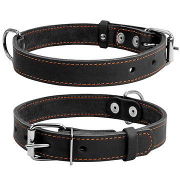 Ошейник "CoLLaR"  одинарный (ширина 35мм, длина 48-63см) черный