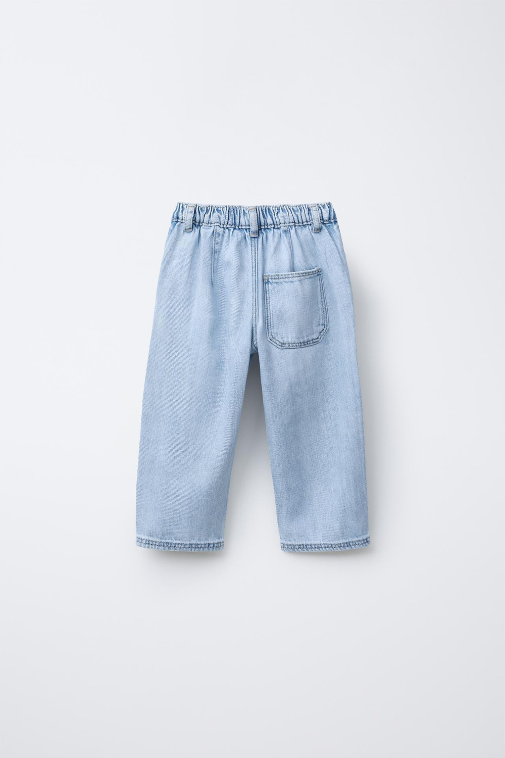 ZARA ДЖИНСЫ BAGGY СО ШНУРКАМИ, ГОЛУБОЙ