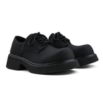 HANQIAORIJI Black Blood Collection Casual Derby Shoes Men"s Black