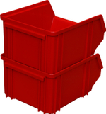 Ящик сплошной 290×230×150 мм, объем 10.01 л., арт.: 7962, красный, код: 00566