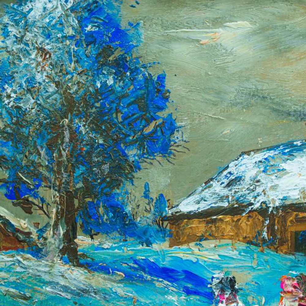 «Дети лепят снеговика»