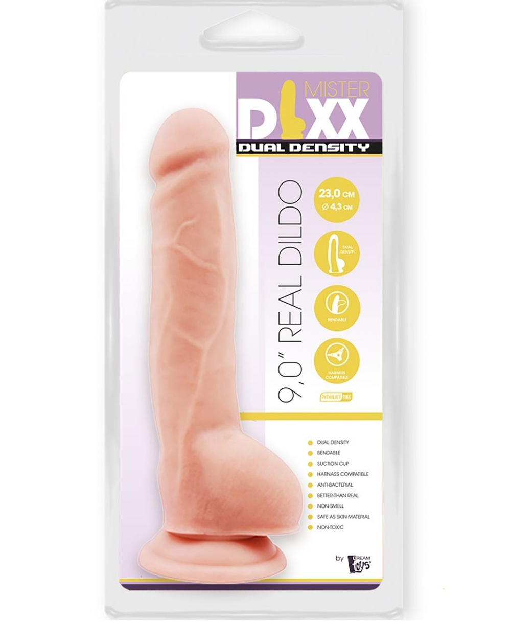 Телесный фаллоимитатор-реалистик Dual Density Dildo - 23 см. (Цвет: телесный)