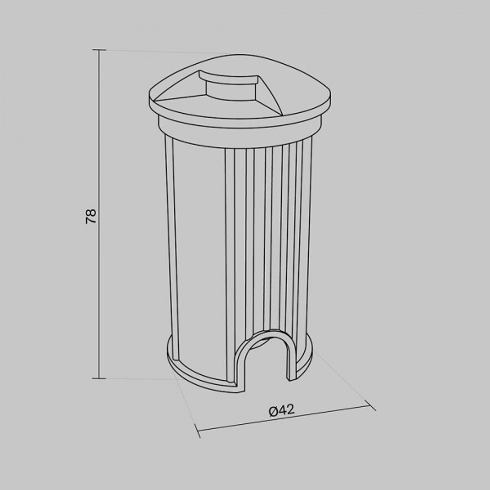 Тротуарный светодиодный светильник Maytoni Flash O044DL-L1S3K1