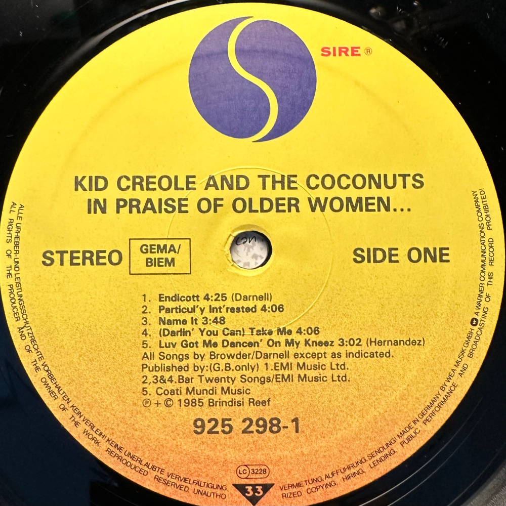 Kid Creole And The Coconuts - In Praise Of Older Women And Other Crimes (Европа 1983г.)