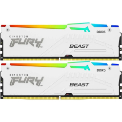 Оперативная память Kingston 32GB 5200MT / s DDR5 CL40 DIMM (Kit of 2) FURY Beast White RGB XMP KF552C40BWAK2-32