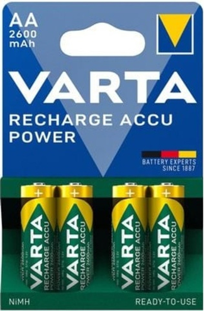 VARTA Recharge Accu Power AA 2600mAh BL4 05716101404