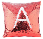 Чехол под печать для сувенирной подушки с Пайетками КВАДРАТ 40x40 см (Красный/Белый)