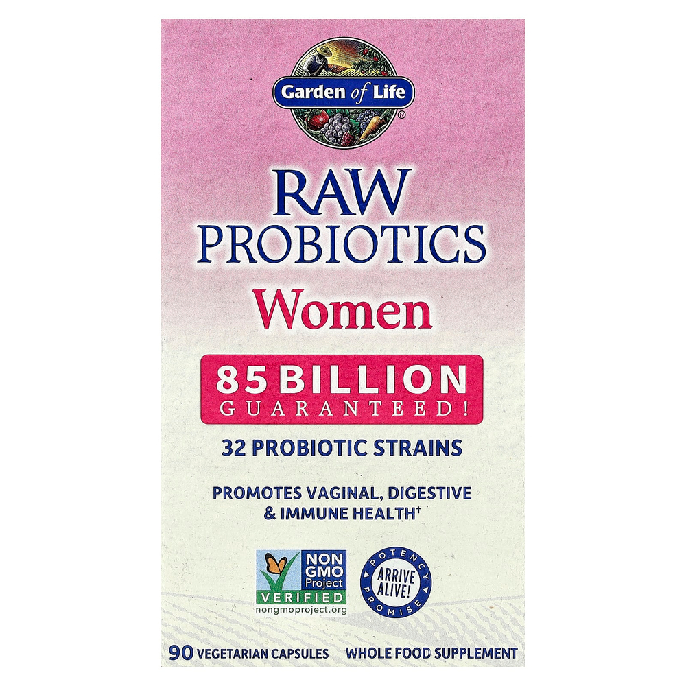 Garden of Life, RAW Probiotics, для женщин, 85 млрд, 85 вегетарианских капсул