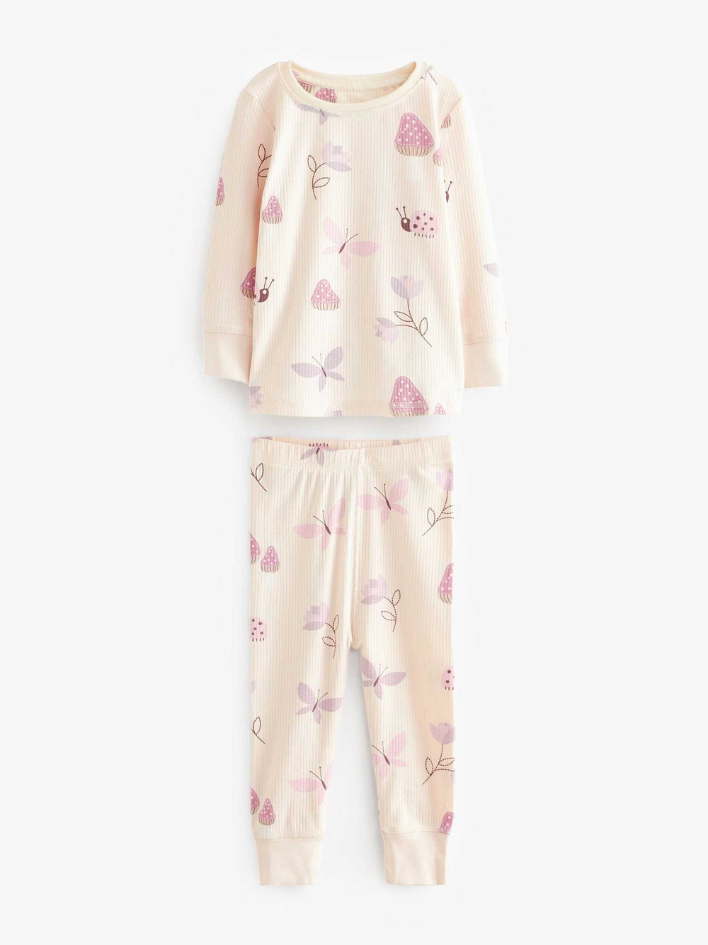 Пижама для девочки Next D73-941, 3 шт., Бежевый, Коричневый, Сиреневый