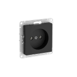 ATLASDESIGN РОЗЕТКА без заземления без шторок, 16А, мех., быстрозажим. клем., КАРБОН