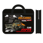 Папка А4 с ручками, пластик "Турбо авто 2023" многоуровневый конгрев (Пчёлка)