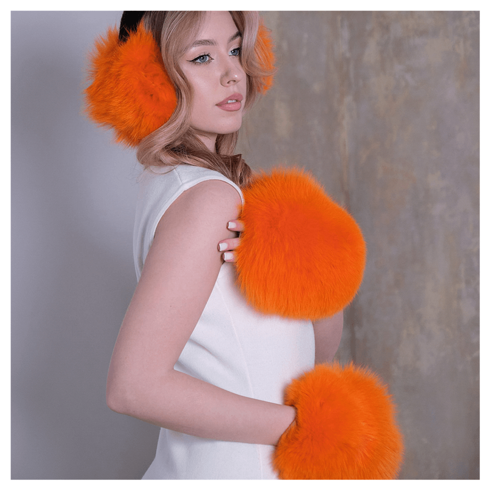 Наушники из меха песца «Полярная лиса»