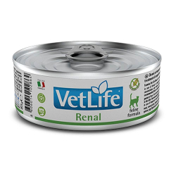 Влажный диетический корм Farmina Vet Life Renal для кошек при заболеваниях мочевыводящих путей 85г