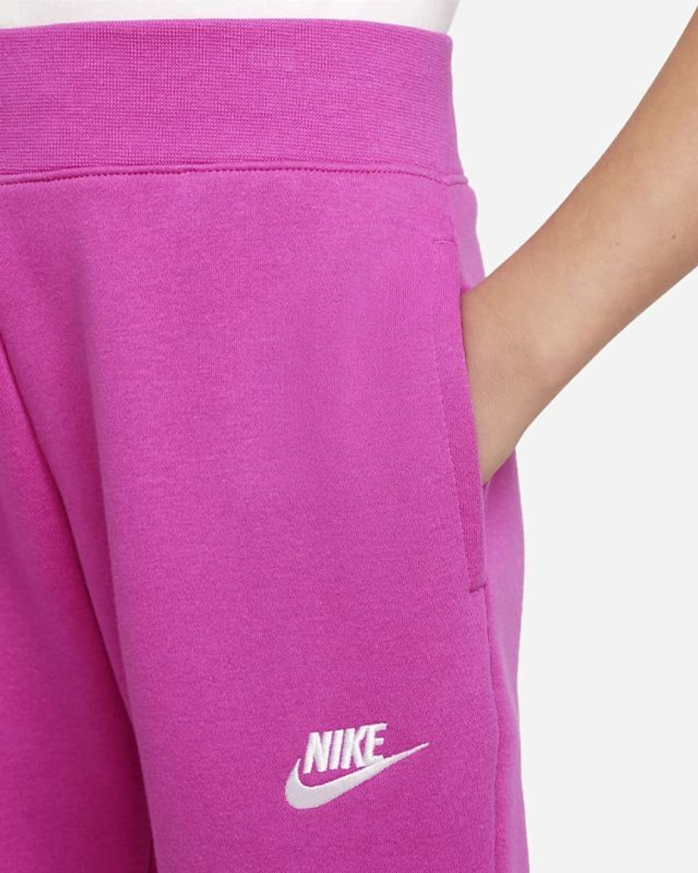Брюки для девочки Nike Sportswear Fleece Pant LBR - active fuchsia/white