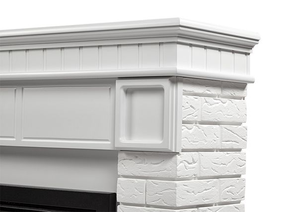 Портал Firelight Bricks 30 камень белый, белая эмаль — (2)