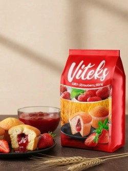 Кексы с Клубничной начинкой Витекс 260 г