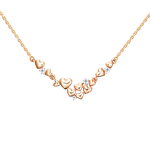 Колье «Романтика» из красного золота с фианитами