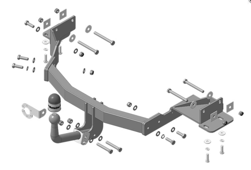 Фаркоп с эл-кой Smart для Kia Sorento Prime 2015-2018, 2018-н.в, Hyundai Santa Fe 2018-н.в (оцинк. Шар)(паспорт и сертификат в комплекте) 91006-A.Motodor