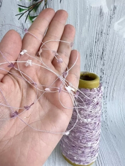 Пряжа для вязания травка пушистая реснички