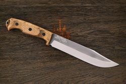 Нож туристический Kizlyar Supreme Bastardo, клинок 216мм, сталь 420HC, рукоять орех