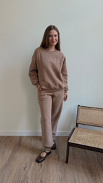 Брюки премиум утепленные, Мокко