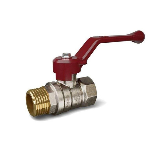 Кран латунный шаровой, Temper 88.В-Н.34.Р, DN 20, PN 40, рычаг, муфта-штуцер