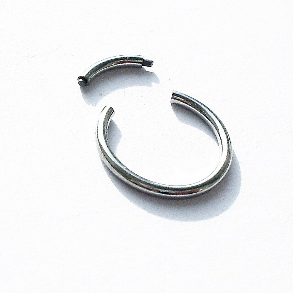 Кольцо сегментное 10 мм, толщина 1,2 мм для пирсинга . Сталь 316