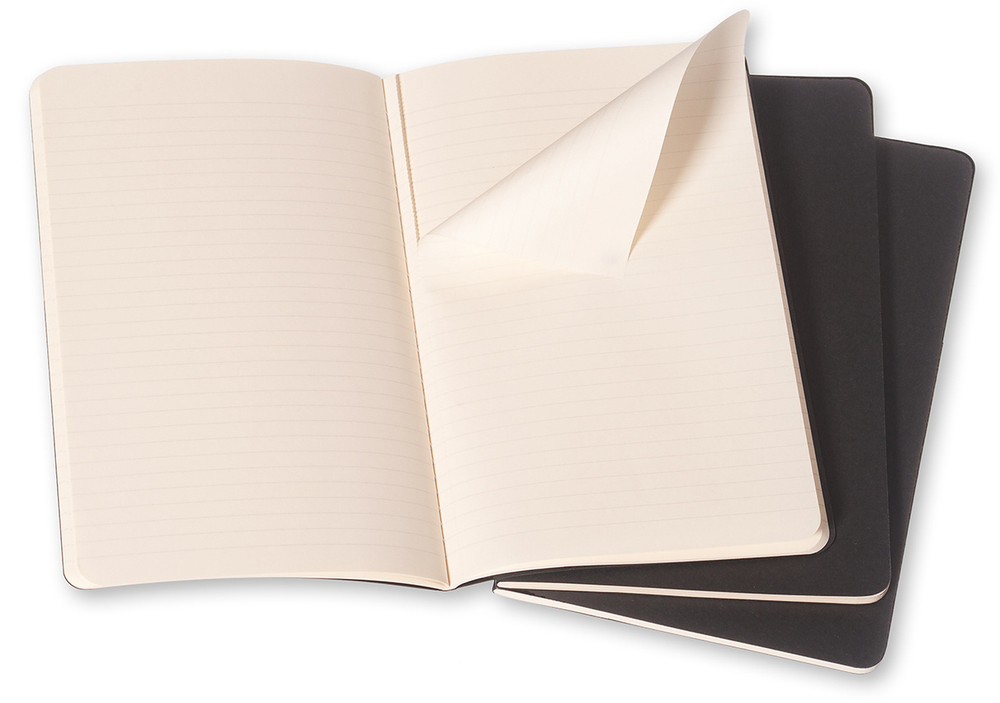 Блокнот Moleskine Cahier Journal (QP311) Pocket 90x140мм обложка картон 64стр. линейка черный (3шт)