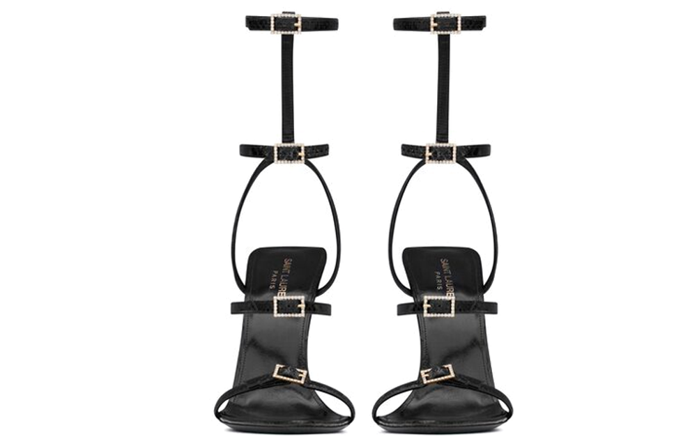 SAINT LAURENT NUIT One Strap Sandals 11.5cm Women"s Black