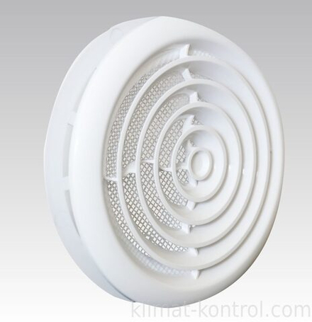 Диффузор 12,5DK приточно-вытяжной со стопорным кольцом и фланцем D125 ERA title=