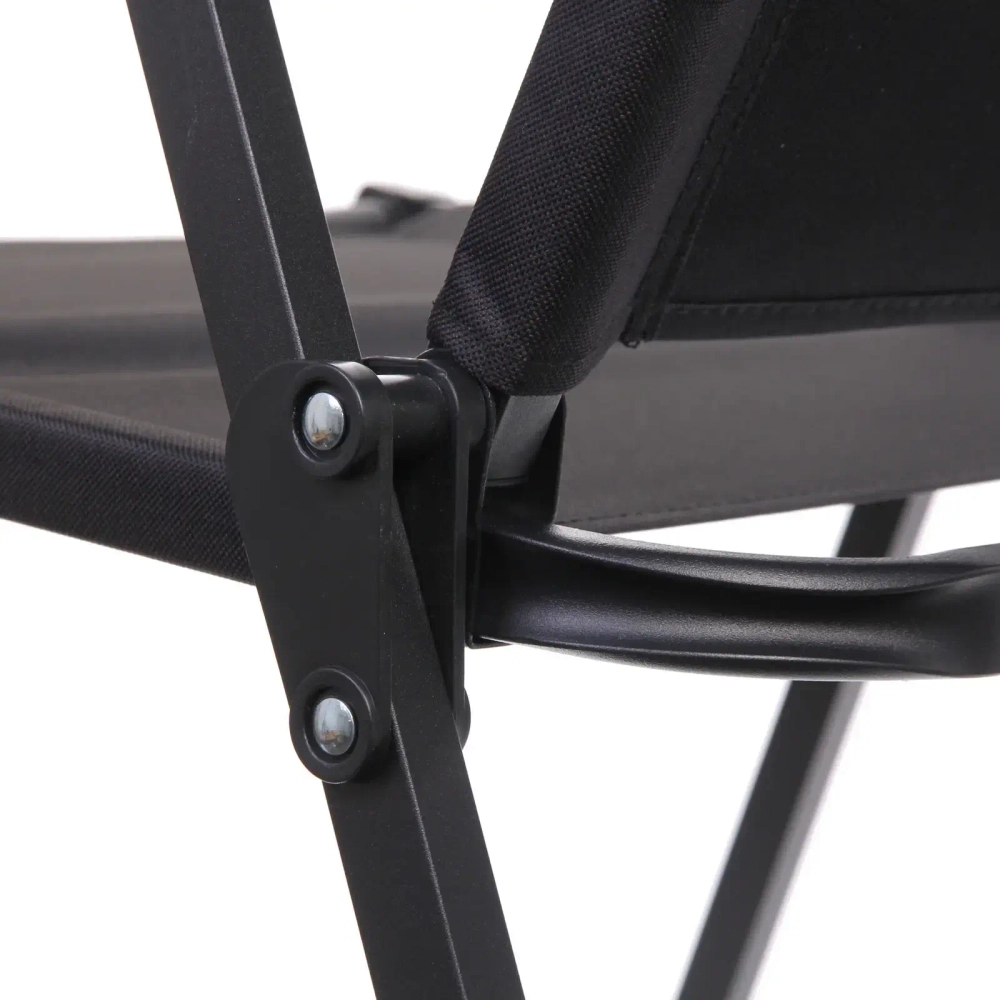 Кресло складное с подлокотниками до 100 кг DC-6009, 54*50*78 см, цвет: чёрный-чёрный, ТуристМастер