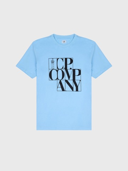 Футболка C.P. Company Logo Print Light Blue