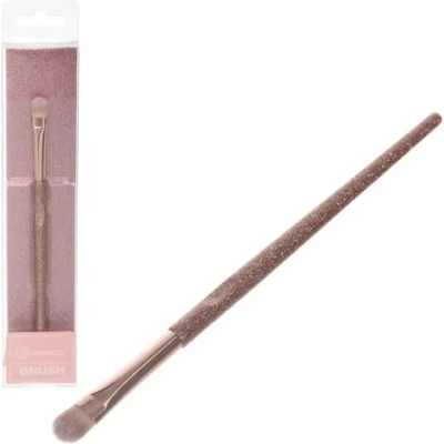Кисть для макияжа с натуральным ворсом для теней «ДИ МАРКО», цвет пудровый, 18см (PVC коробка)