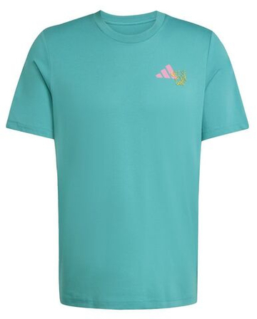 Мужская теннисная футболка Adidas Padel Graphic - темно-зеленая