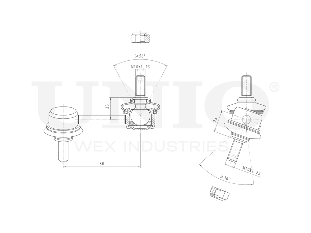 Стойка стабилизатора передняя правая UNIO SSP-50203