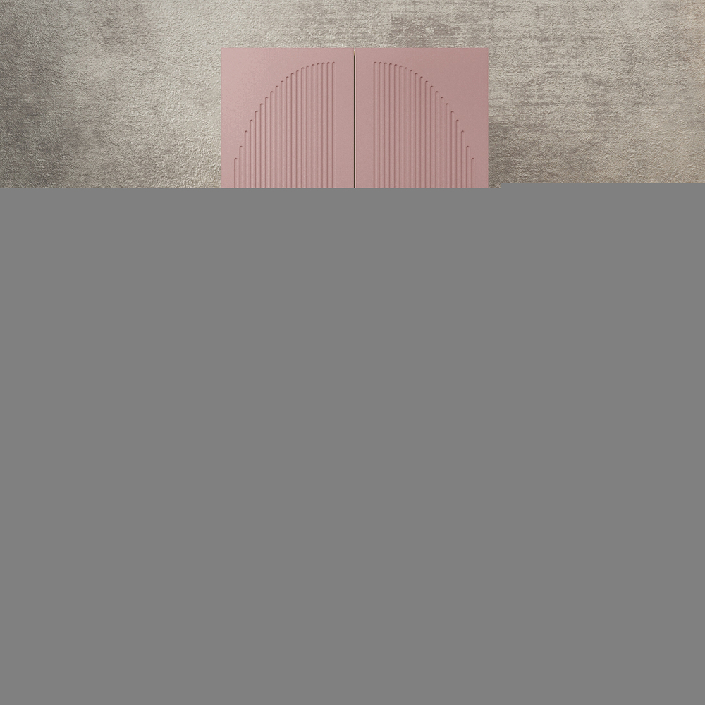 Шкаф Агератум МДФ двухсекционный Лайн бохо (0,27) А10017 матовая - Дуб Сонома 3025  100*60*260