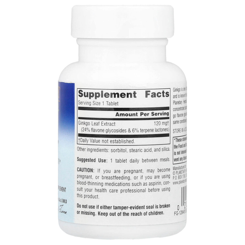 Planetary Herbals, Ginkgo OptiMem 120 ™, 120 мг, 60 таблеток