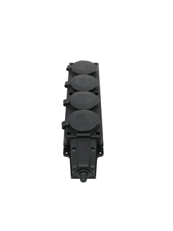 Колодка удлинителя 4-м MultiSet 16А 250В IP44 с заземл. каучук черн. SE MST4104BK