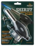 Горелка газовая SHERIFF (TT-800) с пьезоподжигом и системой подогрева газа, "Tourist", 1/10