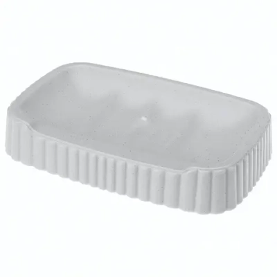 Мыльница VELVET 13,8*8,7*2,5см светло-серый флэк