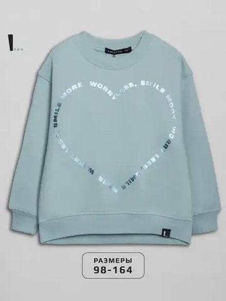Свитшот для девочки, голубой