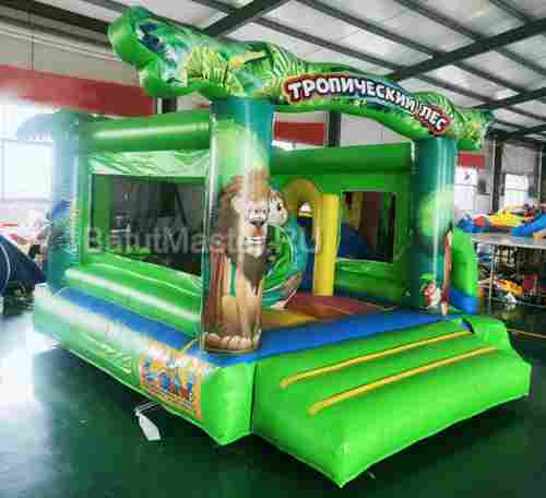 Надувной коммерческий батут Тропический лес 4х4х2,5 м
