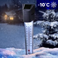 ERATR024-02 ЭРА Садовый светильник-градусник на солнечной батарее, сталь, пластик, серый, 33 см